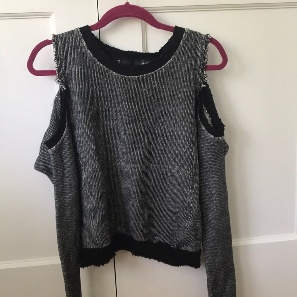 Cold shoulder sweater